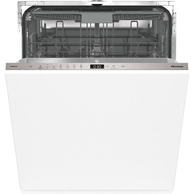Hisense HV643D90UK Integrated Standard Dishwasher – Stainless Steel Control Panel with Fixed Door Fixing Kit – D Rated