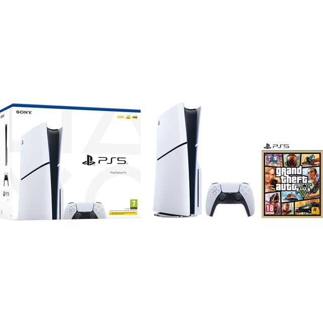 PlayStation 5 (Model Group – Slim) 1 TB with Grand Theft Auto V - White