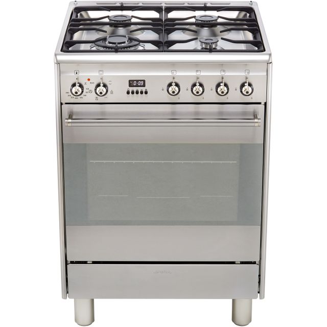 Smeg Concert SUK61MX9 60cm Freestanding Dual Fuel Cooker - Stainless Steel - A Rated