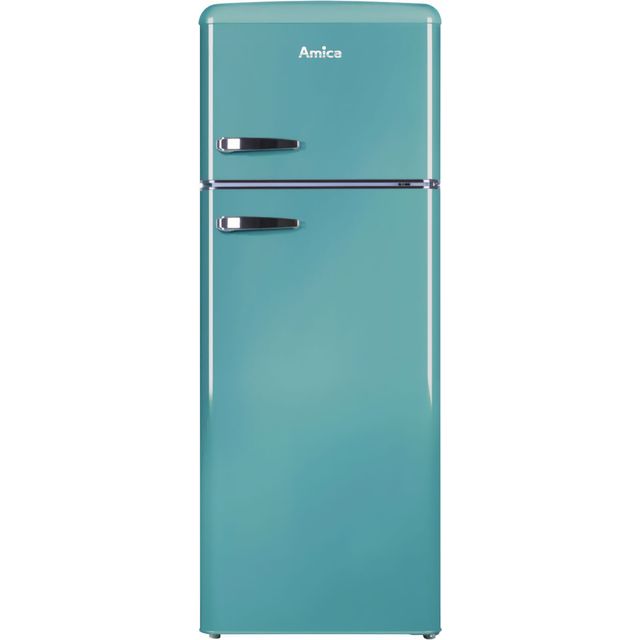 Amica FDR2213DB/1 144cm High 80/20 Small Fridge Freezer - Duck Egg Blue - E Rated