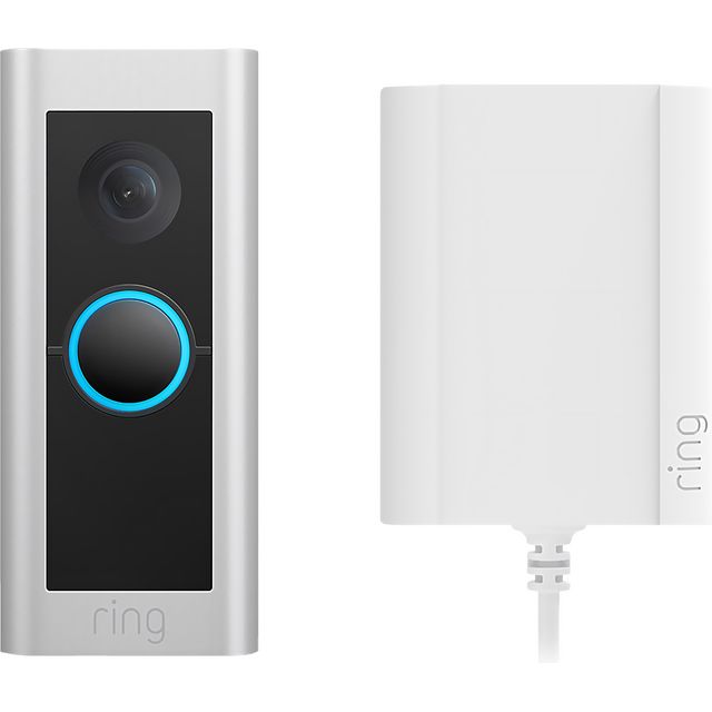 Ring Video Doorbell Pro 2 Plug-In Smart Doorbell HD+ 1536p - Nickel