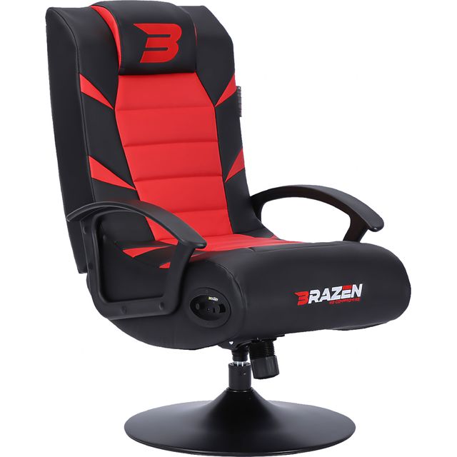 BraZen Pride 2.1 Bluetooth Surround Sound Gaming Chair - Black / Red