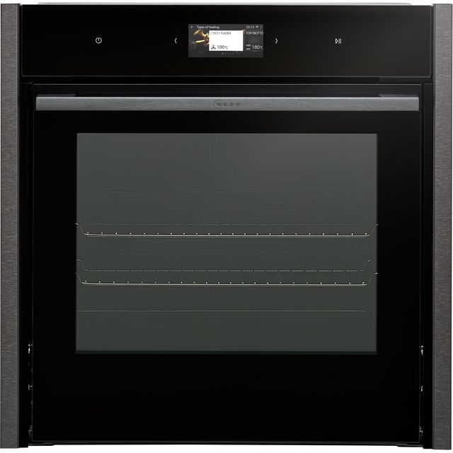 NEFF N90 Slide&Hide® B64CS71G0B Wifi Connected Built In Electric Single Oven and Pyrolytic Cleaning - Graphite - A+ Rated