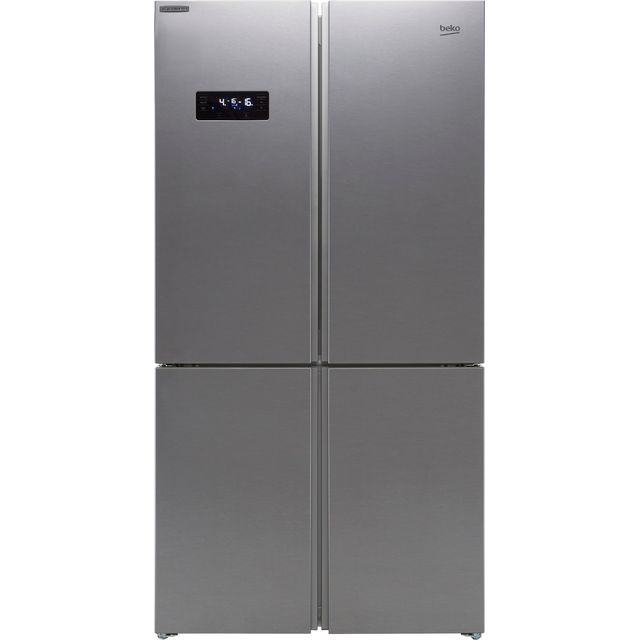 Beko MN1436224DPS Plumbed Frost Free American Fridge Freezer - Stainless Steel Effect - F Rated