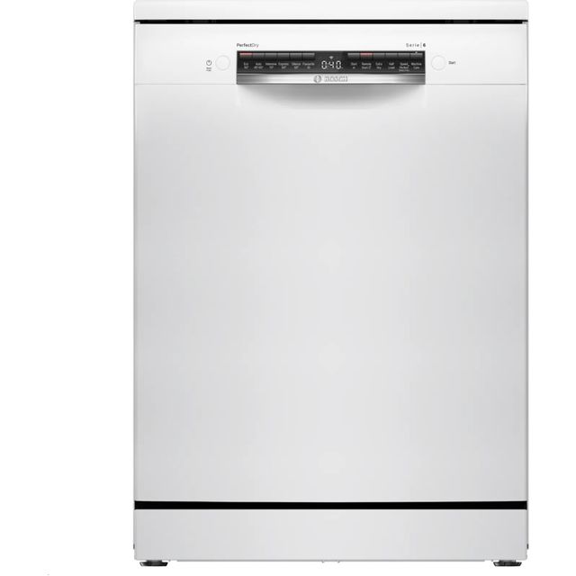 Bosch Series 6 SMS6ZCW10G Wifi Connected Standard Dishwasher - White - B Rated