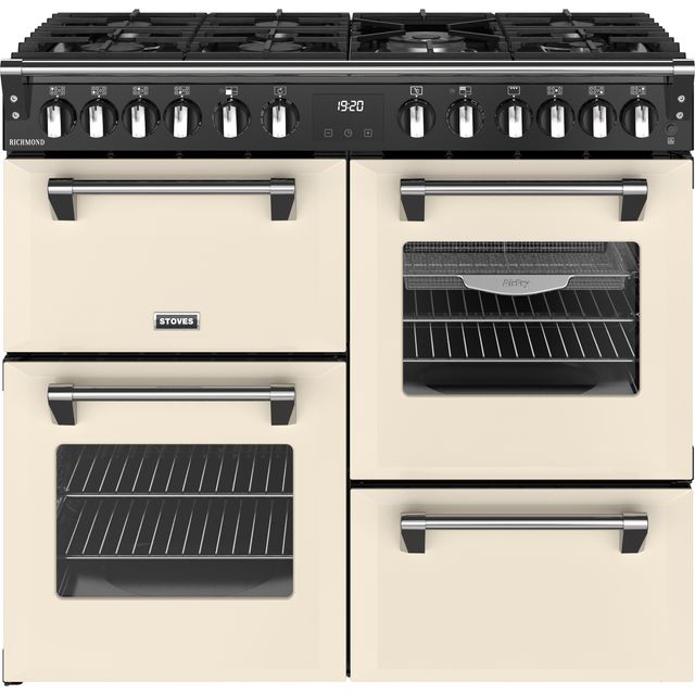 Stoves Richmond 100cm Dual Fuel Range Cooker - Cream - A/A/A Rated