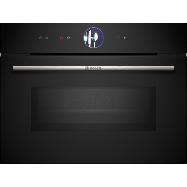 Bosch Serie 8 CMG7361B1B Built In Compact Electric Single Oven with Microwave Function - Black