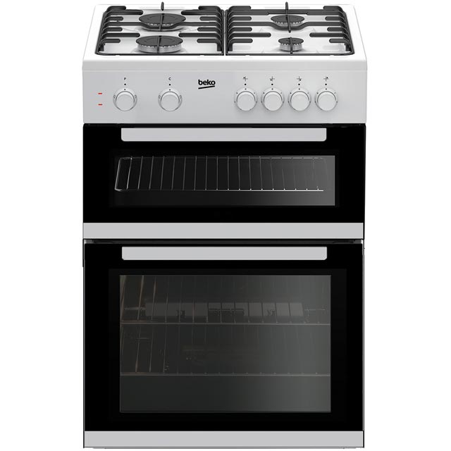 Beko KDG611W 60cm Freestanding Gas Cooker with Full Width Gas Grill - White - A+/A Rated