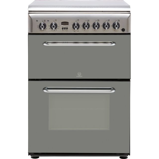 Indesit KDP60SES 60cm Dual Fuel Cooker - Stainless Steel - B/B Rated