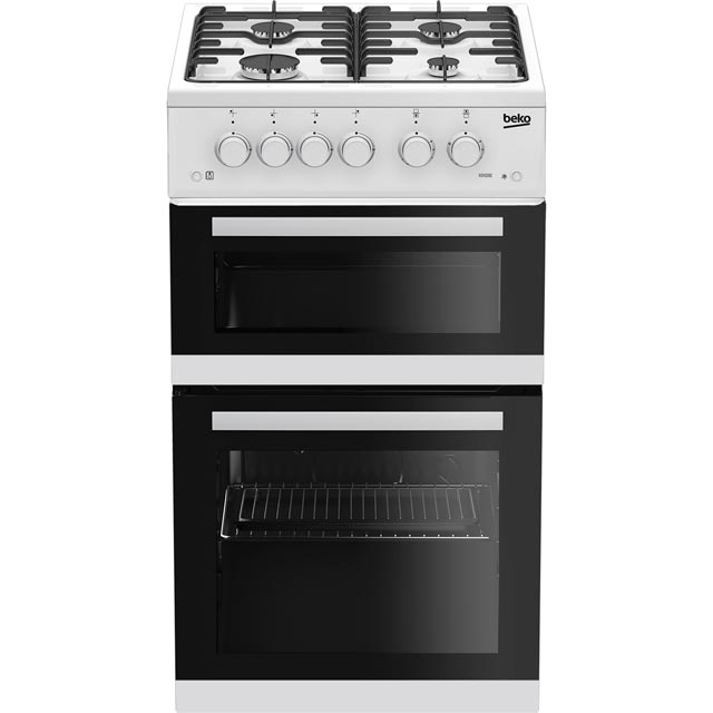 Beko KDVG592W 50cm Gas Cooker with Full Width Gas Grill - White - A+/A Rated