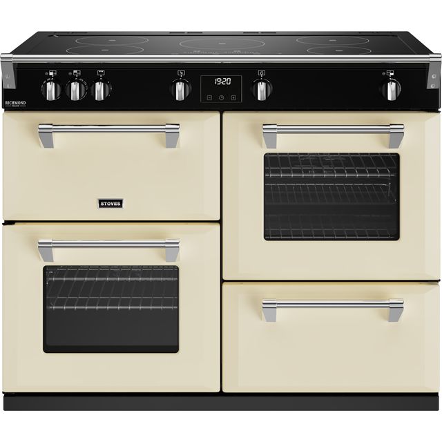 Stoves Richmond Deluxe ST DX RICH D1100Ei TCH CC 100cm Electric Range Cooker with Induction Hob - Cream - A Rated