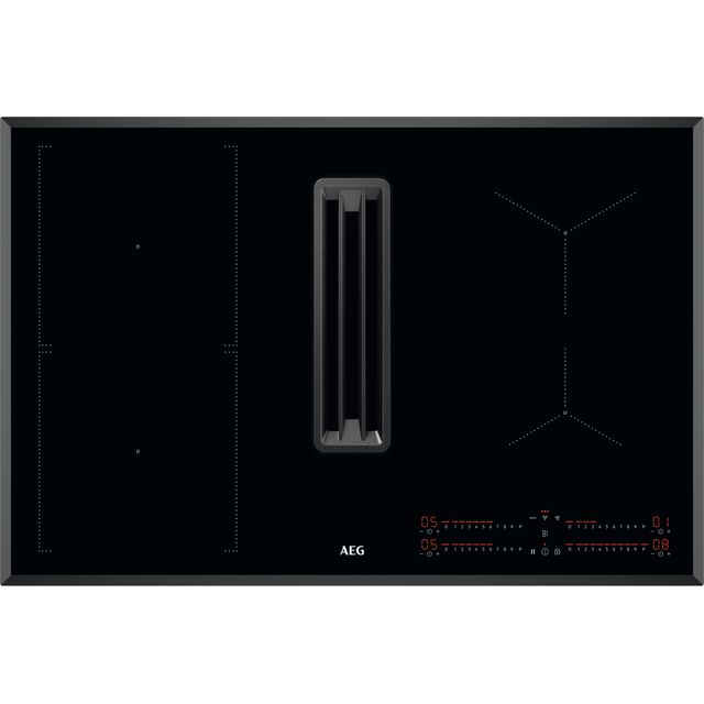 AEG 6000 Extractor Hob CDE84543FB 80cm Venting Induction Hob - Black - For Ducted Ventilation