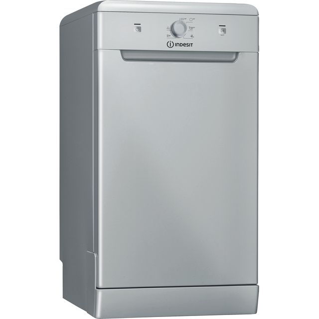 Indesit DF9E1B10SUK Slimline Dishwasher - Silver - DF9E1B10SUK_SI - 1