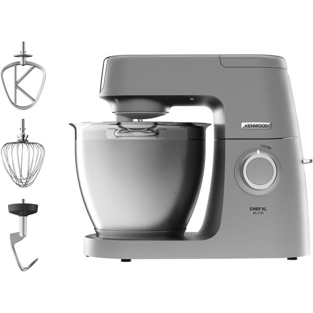 Kenwood Chef Elite XL KVL6100S Stand Mixer with 6.7 Litre Bowl - Silver