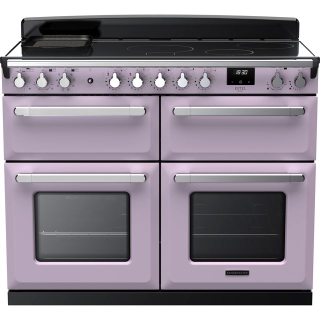 Rangemaster Estel Deluxe ESDLB110EIPHTH/CM1 110cm Electric Range Cooker with Induction Hob – Heather / Chrome – A Rated