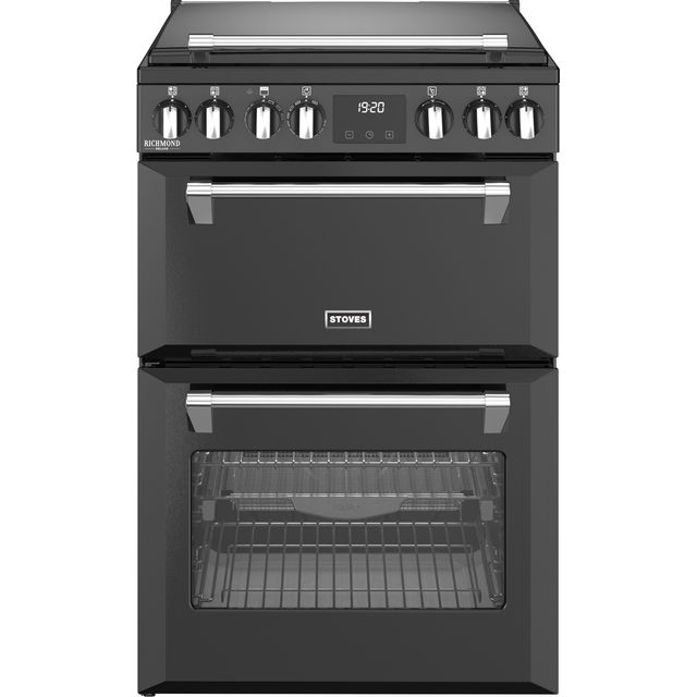 Stoves Richmond Deluxe 60Ei RTY 60cm Electric Mini Range Cooker with Induction Hob - Black - A/A Rated