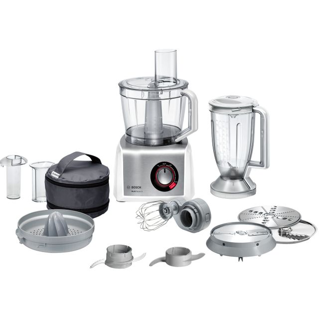 Bosch MC812S734G 3.9 Litre Food Processor With 9 Accessories - White / Stainless Steel