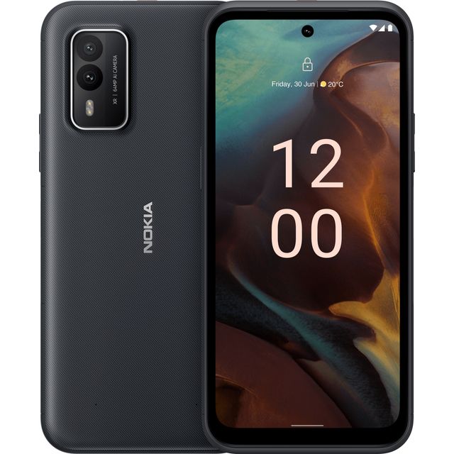 Nokia XR21 5G 6.49” Smartphone with 64MP AI camera, 2-day Battery life, 6GB/128GB Storage, IP69K Water & Dust-proof, Drop-proof with MIL-STD-810H level durability, Dual Sim - Black