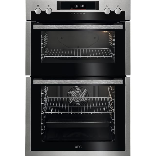 AEG 6000 SurroundCook DCS531160M Built In Electric Double Oven - Black / Stainless Steel - A Rated