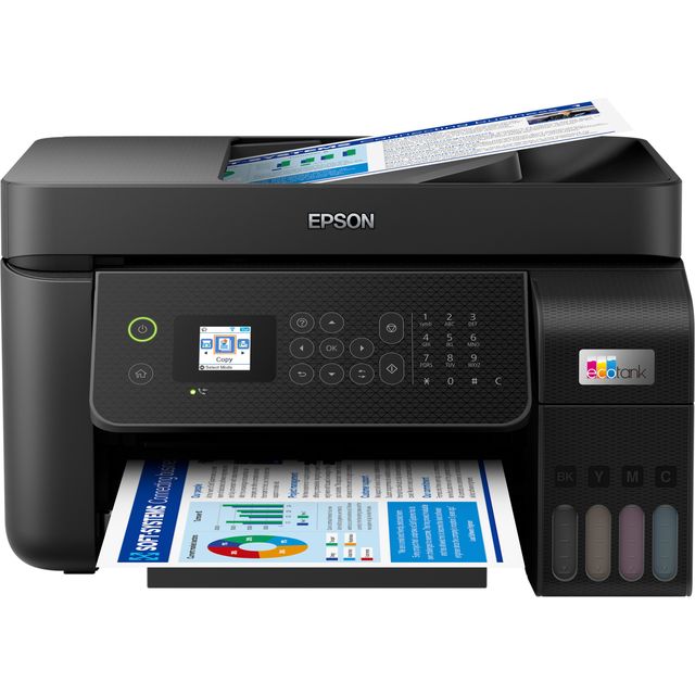 Epson EcoTank ET-4800 Inkjet & Fax All In One Wireless Printer - Black