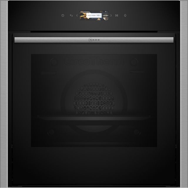 NEFF N70 Slide&Hide B54CR71N0B Built In Electric Single Oven with Pyrolytic Cleaning - Stainless Steel - A+ Rated