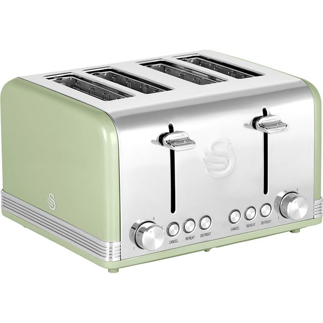 Swan Retro ST19020GN 4 Slice Toaster - Green