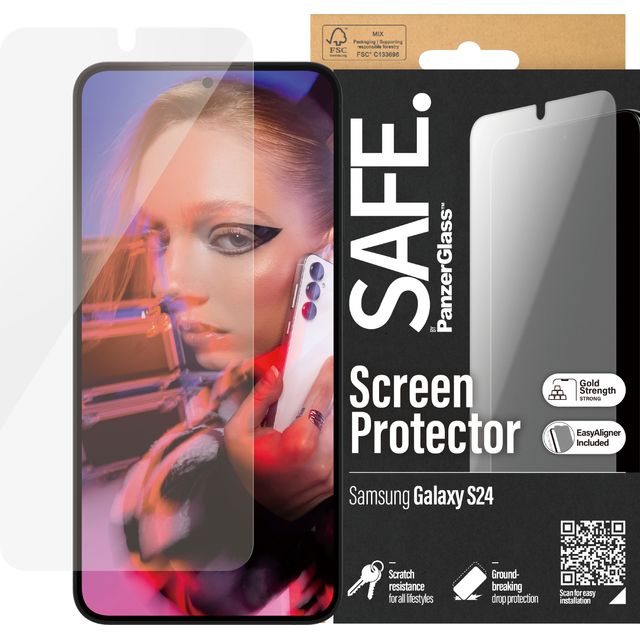 SAFE. by PanzerGlass Screen Protector for Samsung S24 - Ultra-Wide Fit - Transparent