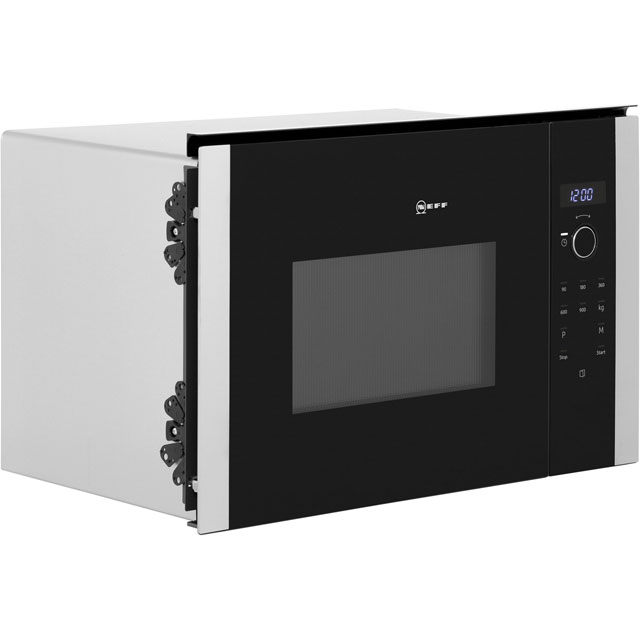 NEFF N50 HLAWD53N0B Built In Compact Microwave - Black / Stainless Steel - HLAWD53N0B_BK - 4