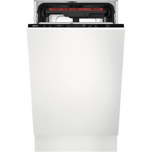 AEG FSE72507P Fully Integrated Slimline Dishwasher - Black Control Panel with Sliding Door Fixing Kit - E Rated