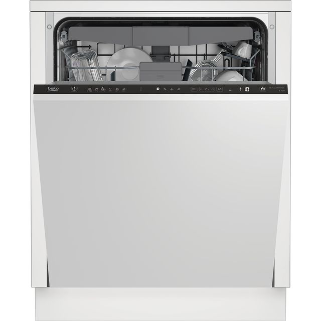 Beko BDIN36520Q Fully Integrated Standard Dishwasher - Black Control Panel with Fixed Door Fixing Kit - E Rated