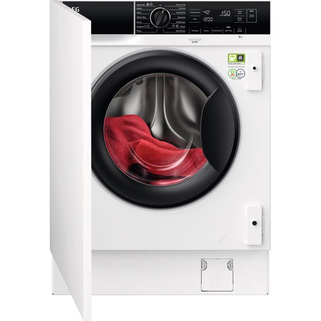 AEG koMix Technology LF8E8436BI Integrated 8kg Washing Machine with 1400 rpm - White - A Rated