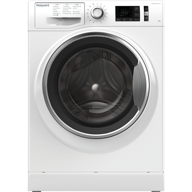 Hotpoint ActiveCare NM111045WCAUK 10Kg Washing Machine with 1400 rpm - White - A+++ Rated - NM111045WCAUK_WH - 1