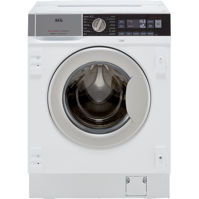 AEG OkoMix Technology L8FC8432BI Integrated 8Kg Washing Machine with 1400 rpm - White - C Rated