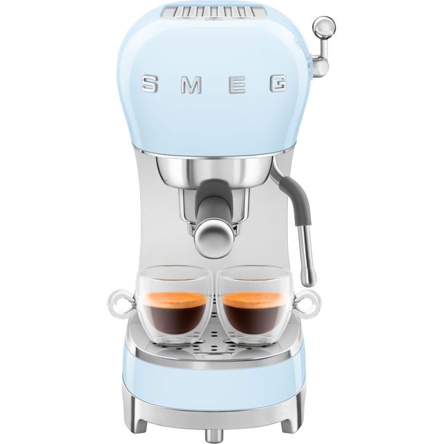 Smeg 50's Retro ECF02PBUK Espresso Coffee Machine - Pastel Blue