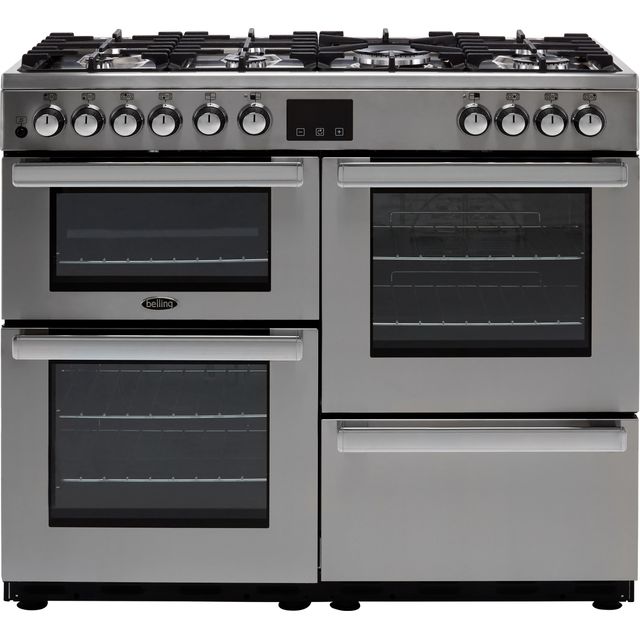 Belling Cookcentre100DFT Prof 100cm Dual Fuel Range Cooker - Stainless Steel - A/A Rated