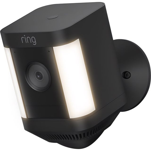 Ring Spotlight Cam Plus Wired by Amazon | 1080p HD Video, Two-Way Talk, Colour Night Vision, LED Spotlights, Siren, Hardwired installation | 2 Cameras