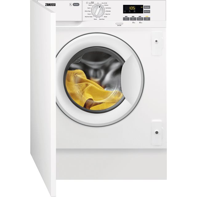 Zanussi ZW74PDBI Integrated 7kg Washing Machine with 1400 rpm - White - B Rated
