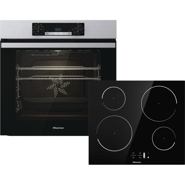 Hisense BI6062IXUK Built In Electric Single Oven and Induction Hob Pack - Stainless Steel - A Rated