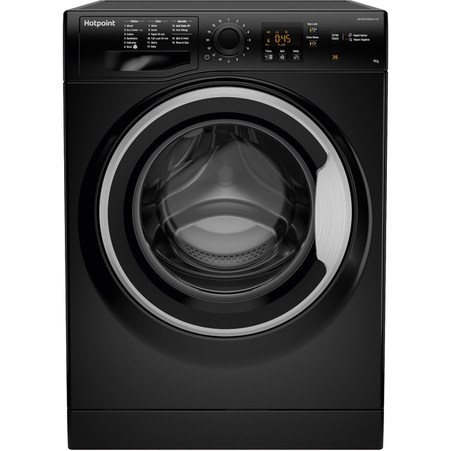 Hotpoint NSWM943CBSUK 9Kg Washing Machine with 1400 rpm - Black - A+++ Rated