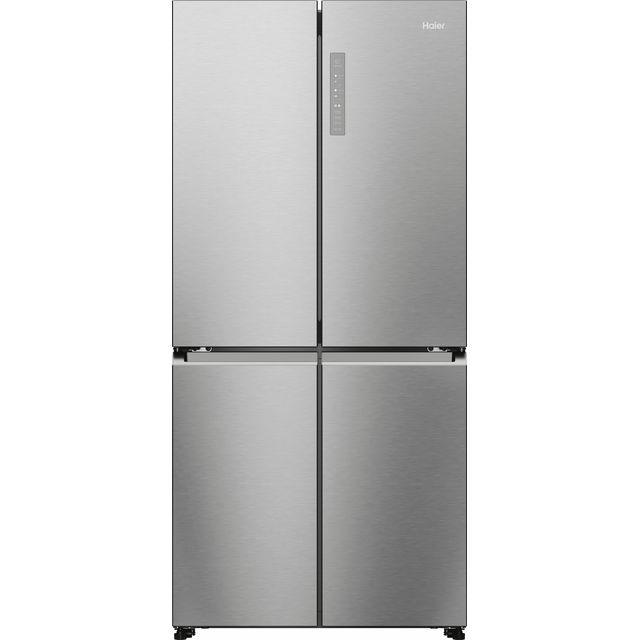 Haier Cube 83 Serie 3 HCR7818DNMM Total No Frost American Fridge Freezer - Platinum Silver - D Rated