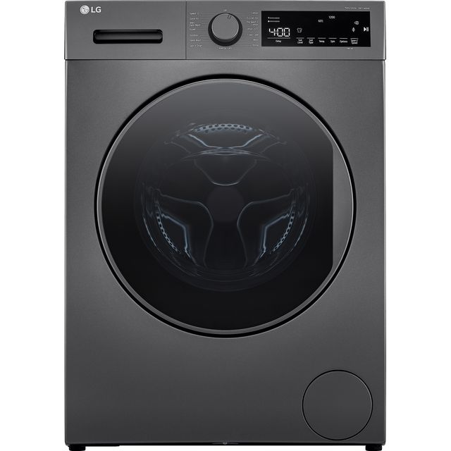 LG Steam F2T208SSE 8kg Washing Machine with 1200 rpm - Dark Silver - B Rated