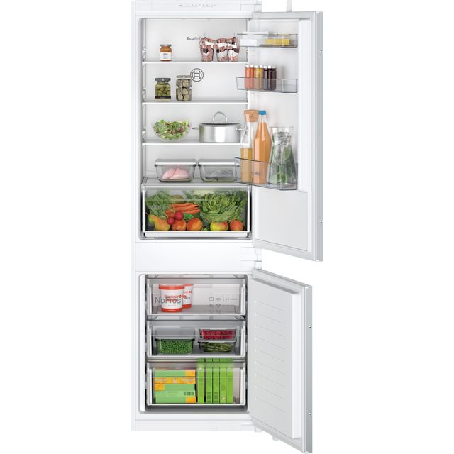 Bosch Series 2 KIN86NSE0G Integrated 60/40 Frost Free Fridge Freezer with Sliding Door Fixing Kit – White – E Rated