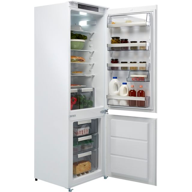 AEG SCE818F6TS Integrated 70/30 Frost Free Fridge Freezer with Sliding Door Fixing Kit - White - F Rated