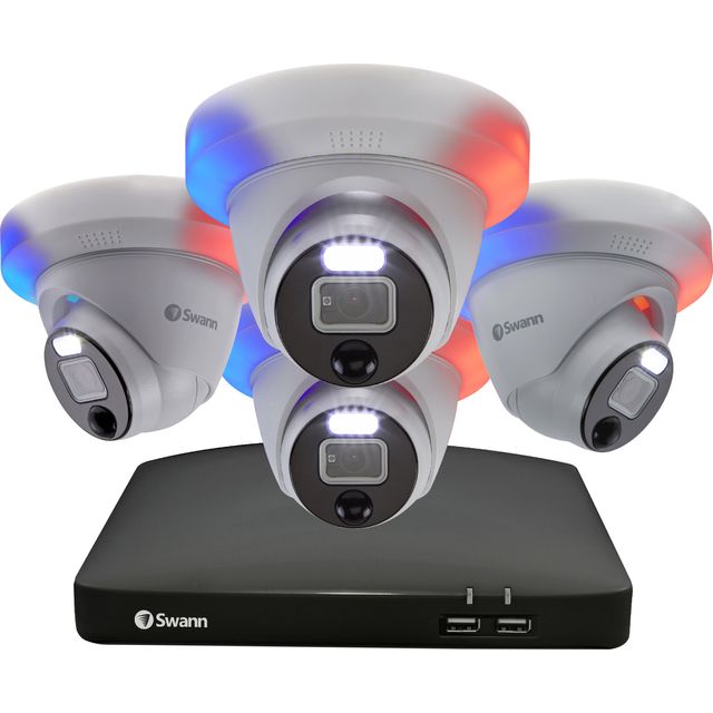 Swann Enforcer 4 Camera 8 Channel DVR Security System Full HD 1080p Smart Home Security Camera - Black