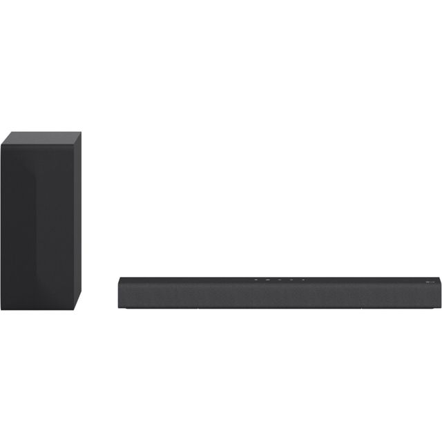 LG S60Q 2.1 Soundbar with Wireless Subwoofer - Black