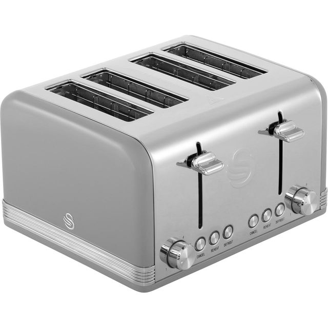 Swan Retro ST19020GRN 4 Slice Toaster - Grey