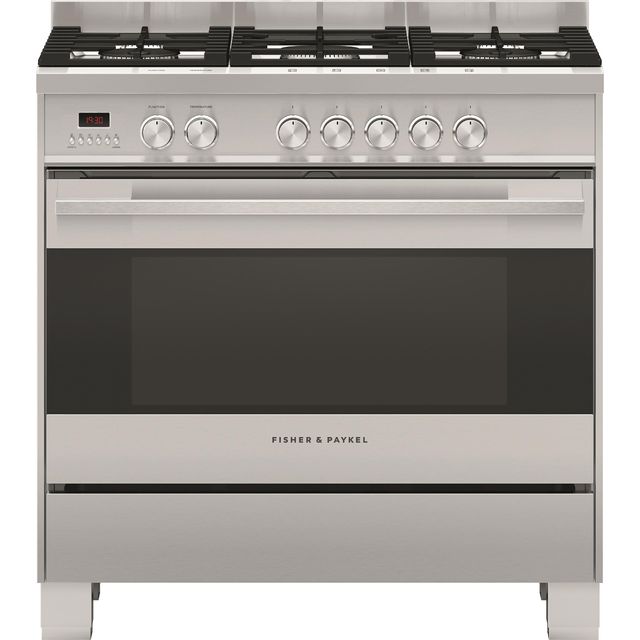 Fisher & Paykel Contemporary OR90SDG4X1 90cm Dual Fuel Range Cooker - Stainless Steel - A Rated