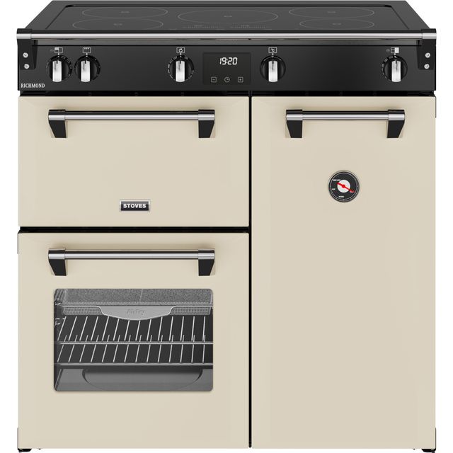 Stoves Richmond 90Ei TCH 90cm Electric Range Cooker with Induction Hob – Cream – A/A/A Rated