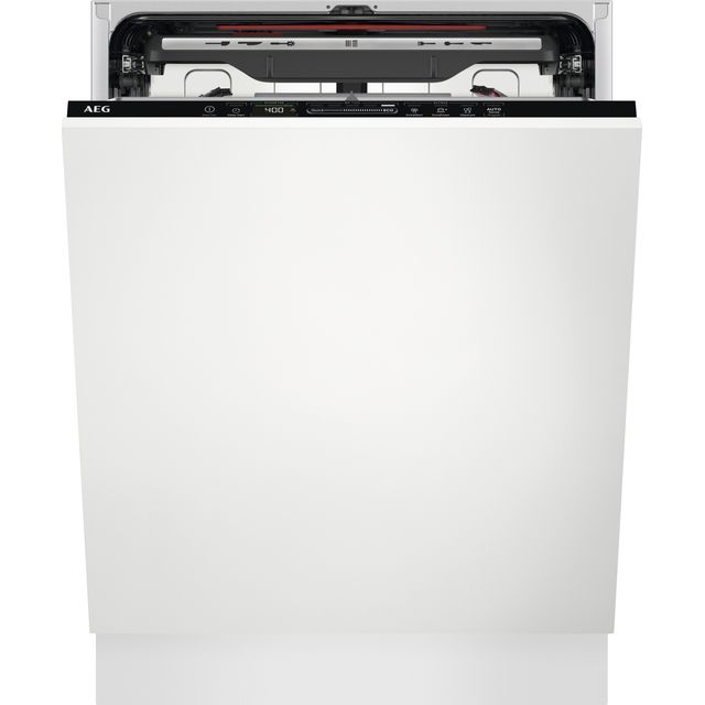 AEG 7000 Glasscare FSE74747P Fully Integrated Standard Dishwasher - Black Control Panel with Sliding Door Fixing Kit - C Rated
