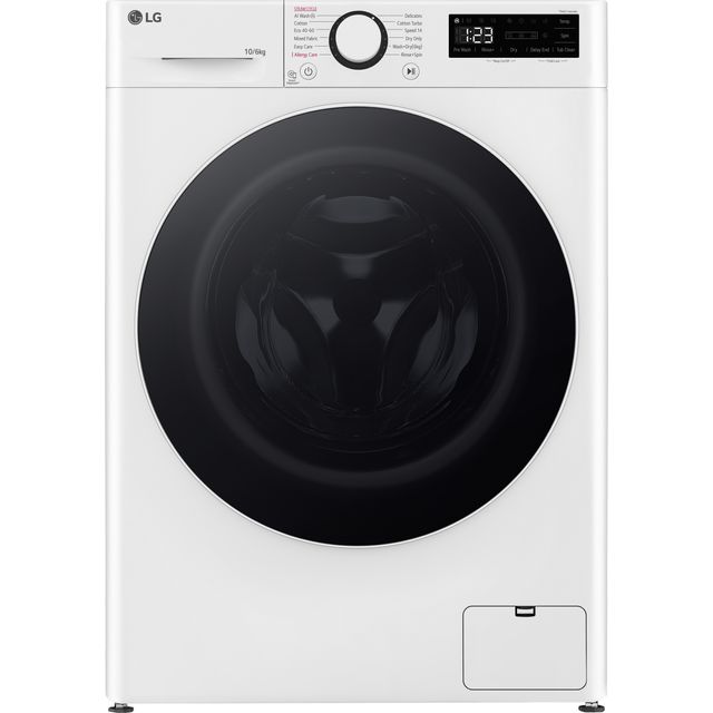 LG TurboWash™ FWY606WWLN1 10Kg / 6Kg Washer Dryer with 1400 rpm – White – D Rated